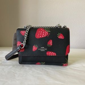 Coach Mini Klare Crossbody With Wild Strawberry Print